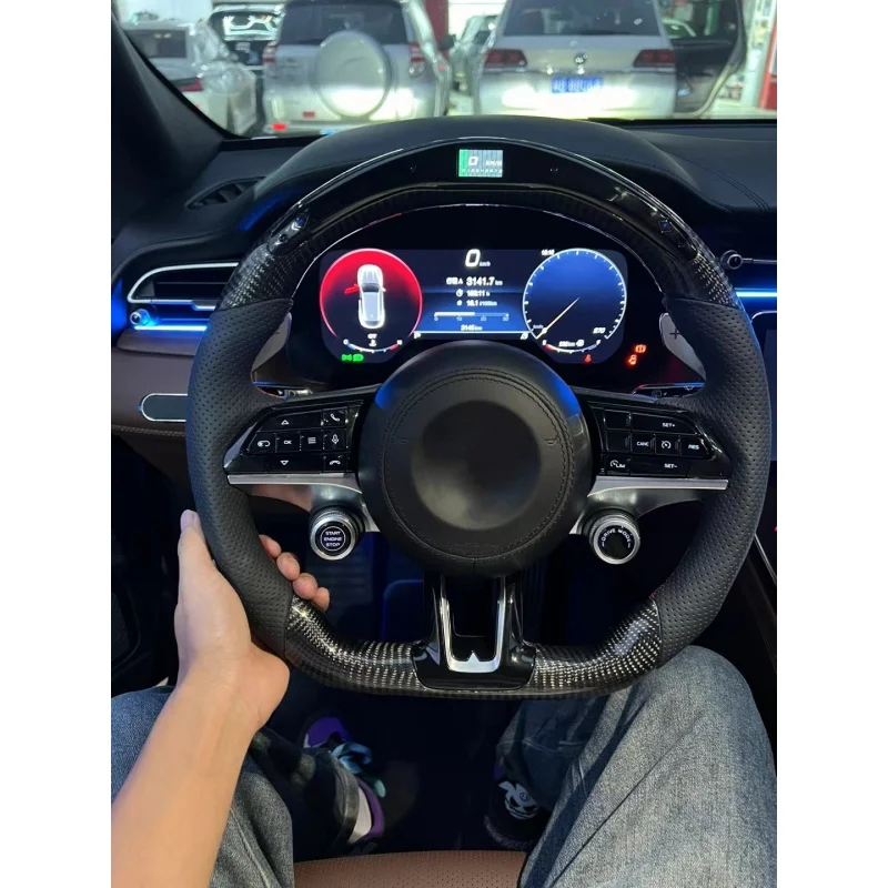Customized Carbon Fiber Leather Steering Wheel for Maserati Granturismob Ghibli Levante Turismo Quattroporte