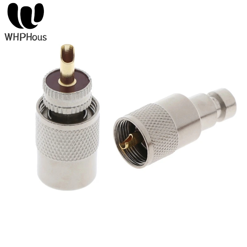 

1PC Screwed Coupling Connector RF UHF Coaxial Male PL259 Plug Crimp RG8U RG58-3 UHF PL259 Male Plug Radio Frequency Coaxial