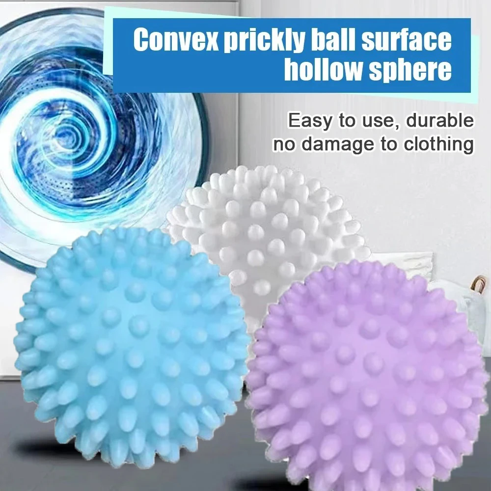 4PCS PVC Reusable Dryer Balls Eco-Friendly Laundry Fabric Softener for Home Clothes Cleaning Accessories Machine Safe
