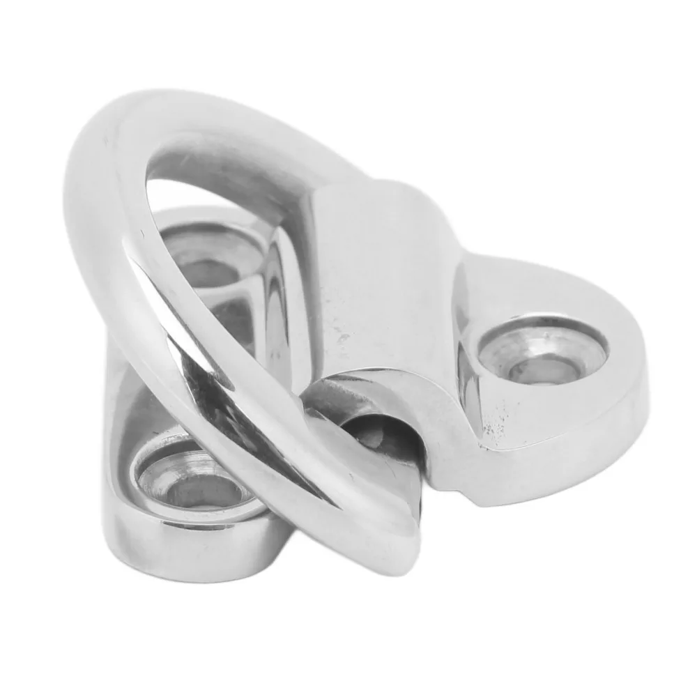 316 Stainless Steel Marine Folding Pad Eye 60*58mm Folding Deck Folding Pad Eye Heavy Duty D Ring D Ring Anchor