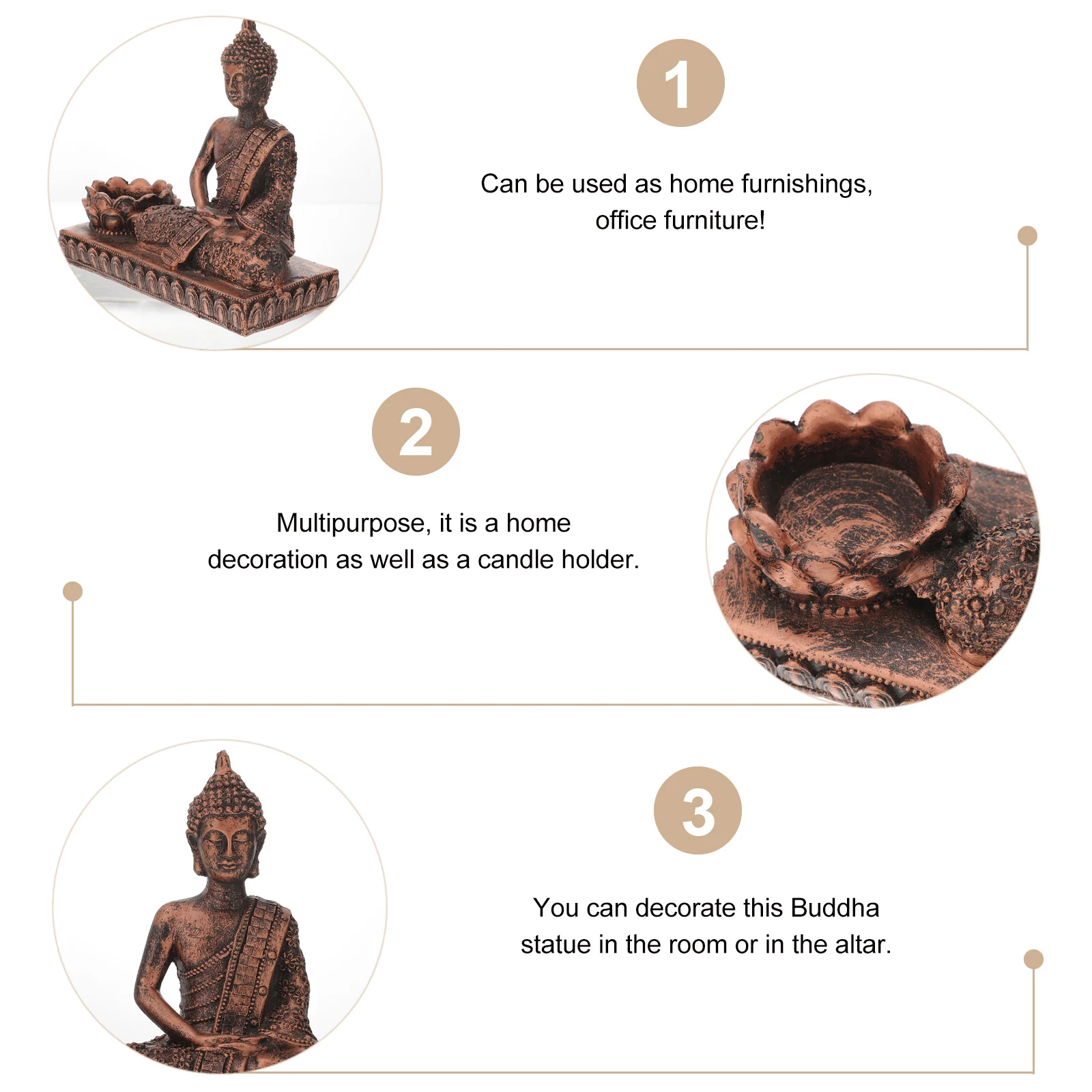 

Buddha Statue Stand Resin Decorative Sculpture Holder Desktop Home Decoration Gift Buddha Statue