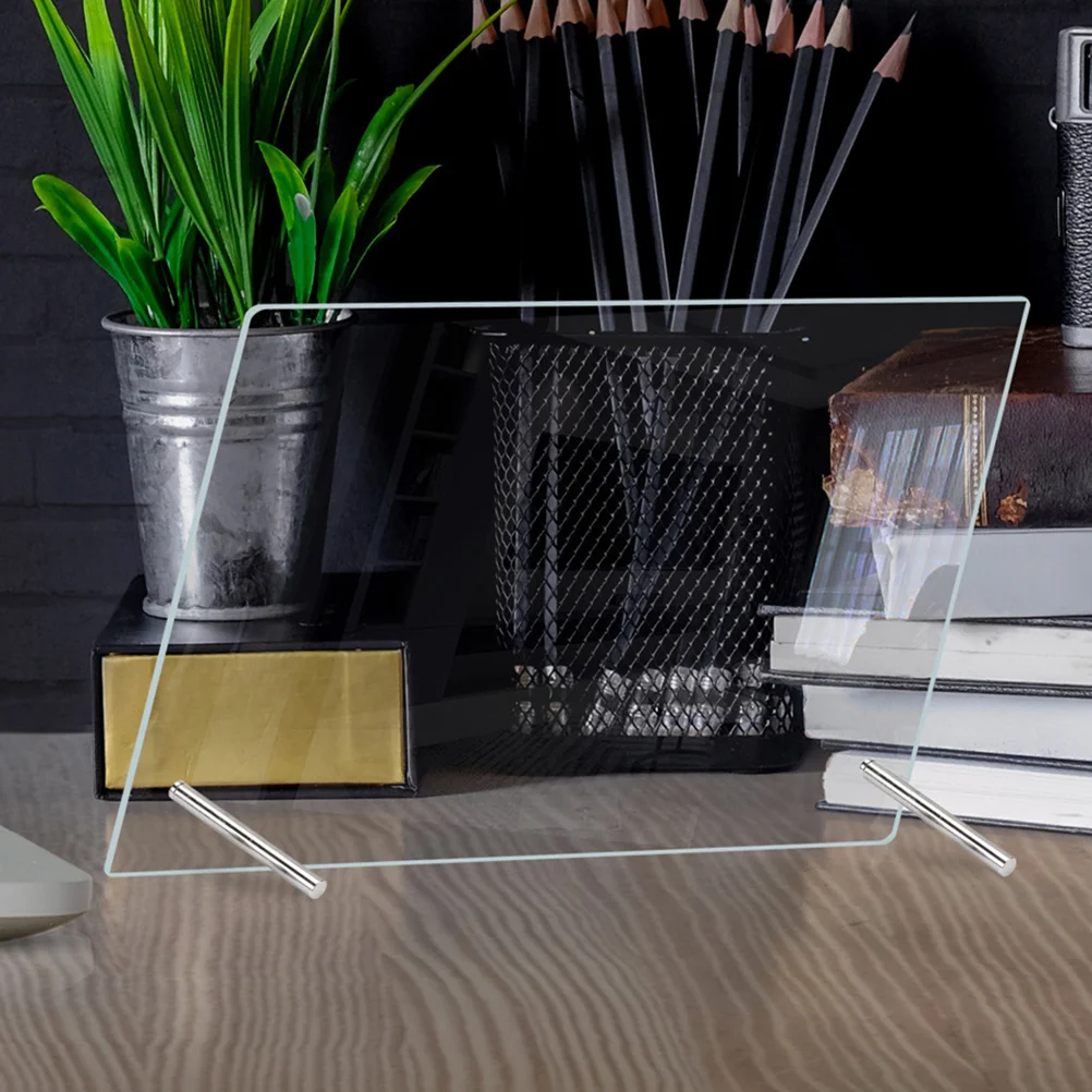 Clear Dry Erase Board Transparent Acrylic White Memo with Pen Office Writing Note Desk Whiteboard