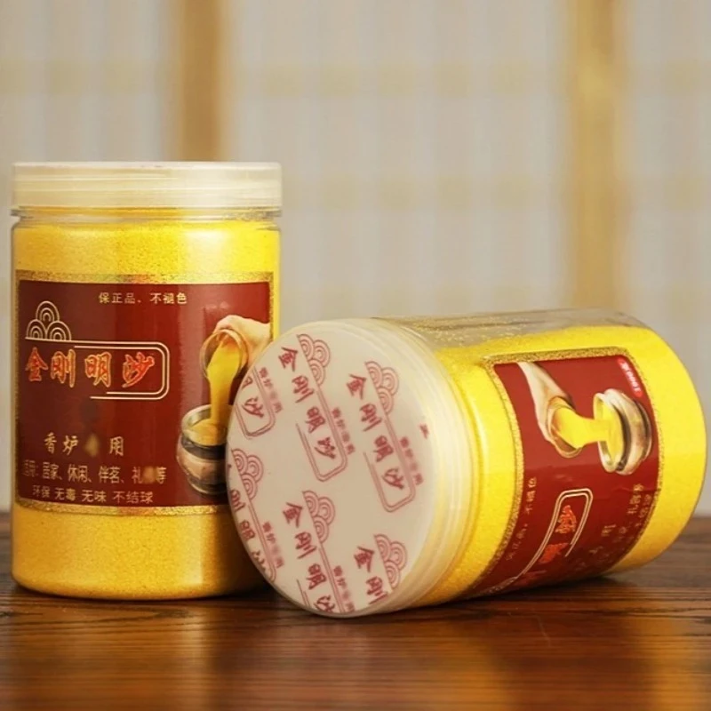 1kg Bottled Natural Gold Sand Censer Ash Household Ancestral Halls/offerings Sacrifices/Joss Stick Inserted  Incense Burner Ash