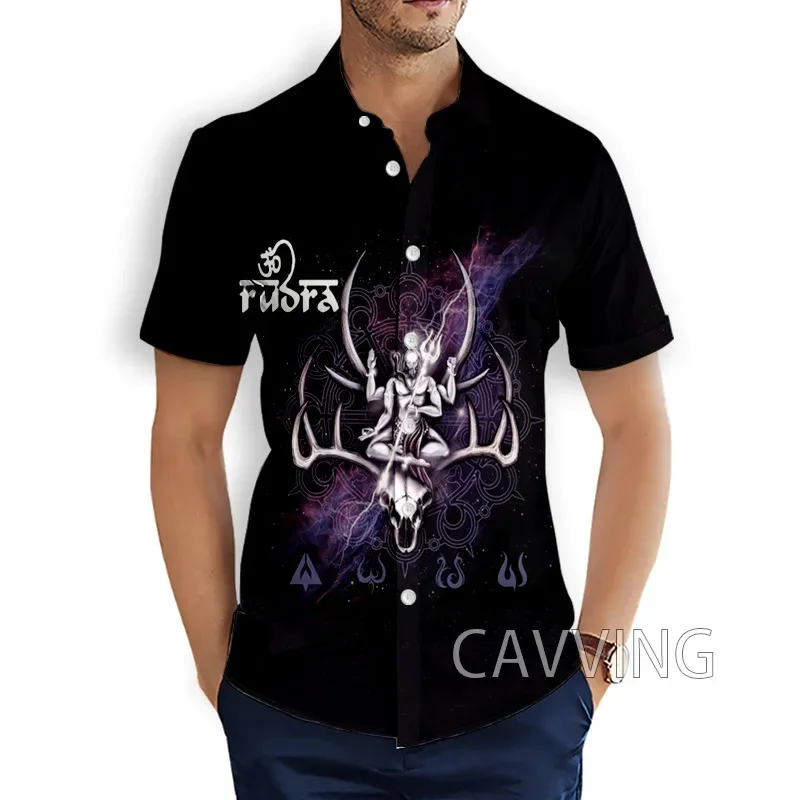 CAVVING 3D Printed  RUDRA Rock  Fashion Casual Shirts Men's /Women's  Short Sleeves Loose Breathable Shirts