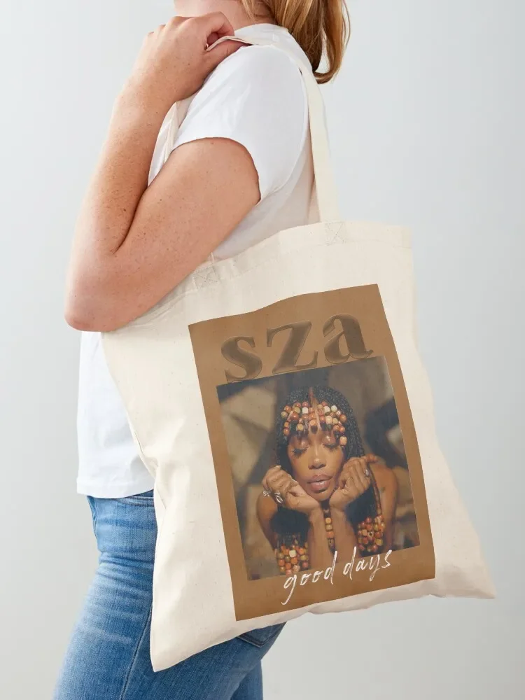 SZA Good Days Homage Design Tote Bag tote bag men's canvas tote bags shopper bag women canvas
