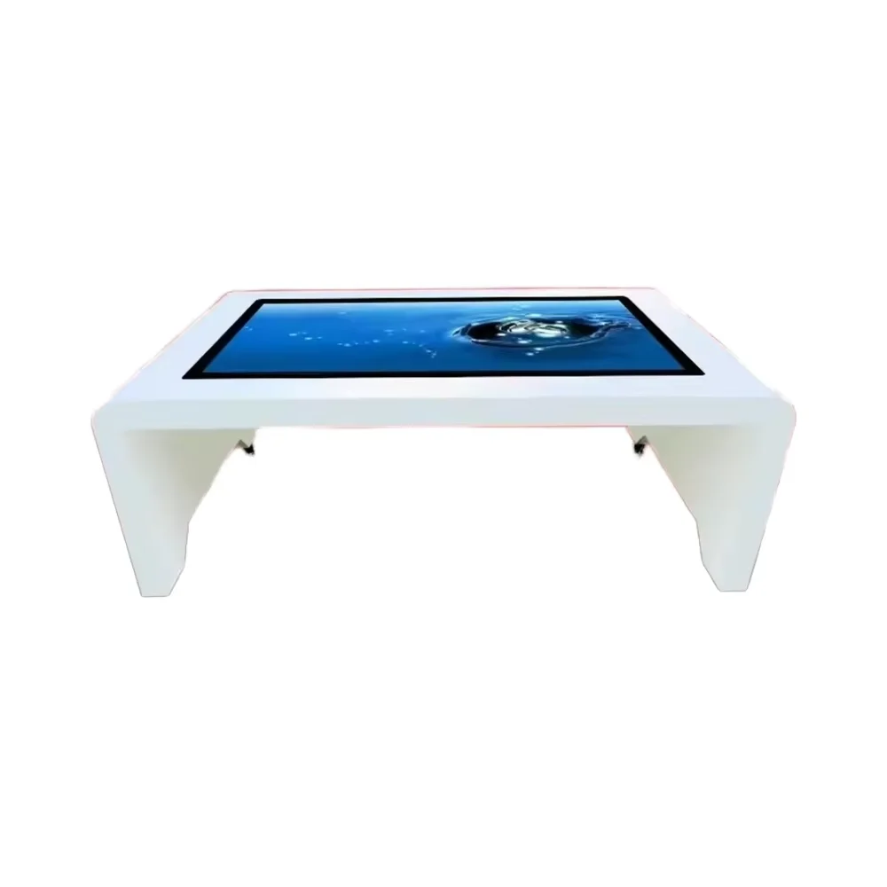 All One PC 65-Inch Waterproof Sheet Metal Case 4K LCD Interactive Smart Coffee Table Touch Screen Advertising Equipment