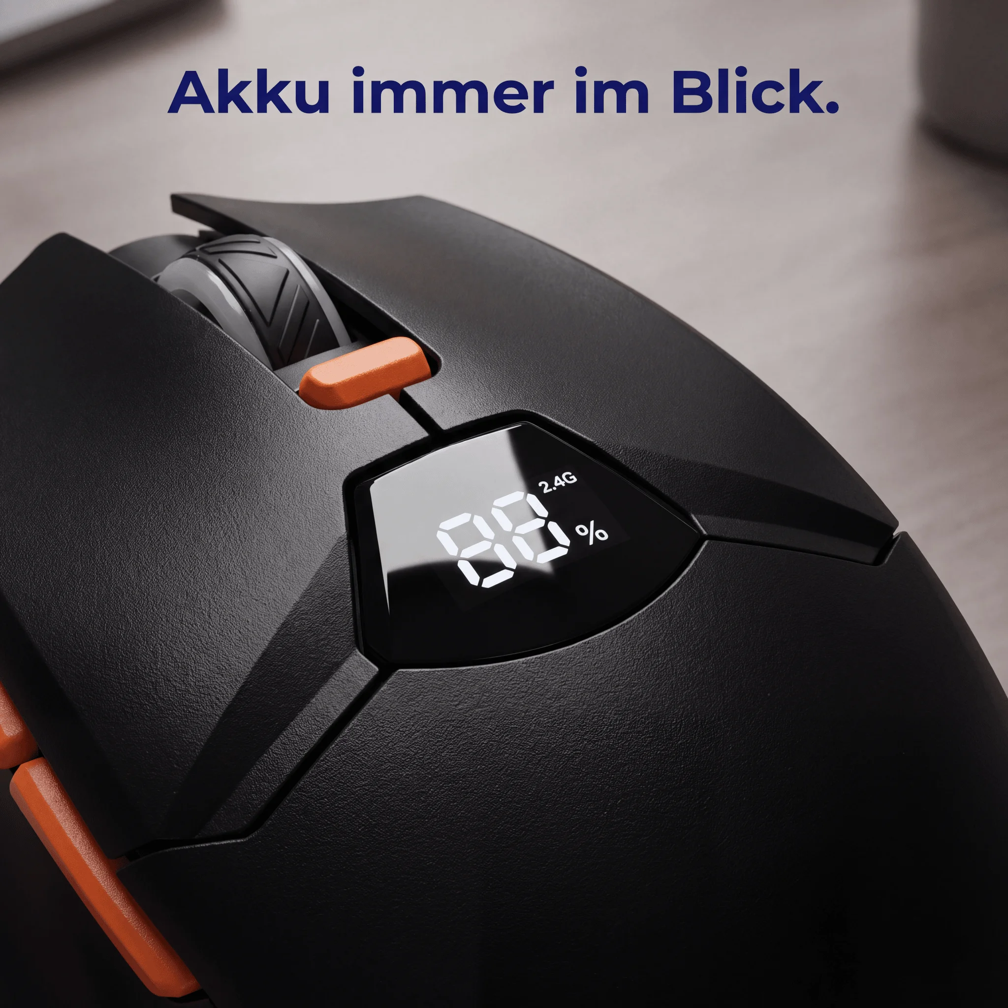 Kabellose Maus mit Bluetooth & 2,4G, drei Modi, ergonomisch, geräuscharm, wiederaufladbar, mit einstellbarer DPI, tragbare optische Maus für Laptop, PC, Mac, Notebook, Büro, Zuhause, Business