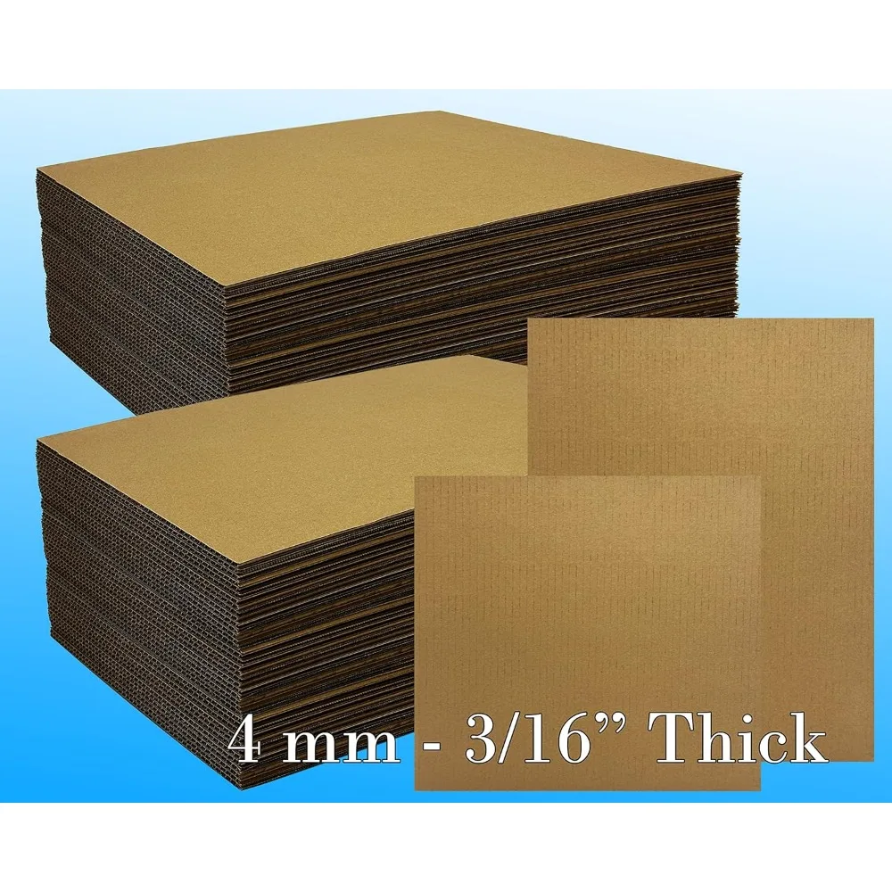 Large 24x36 Cardboard Sheets 25 Pack 3/16 Thick Corrugated Blanks for Dividers and Inserts