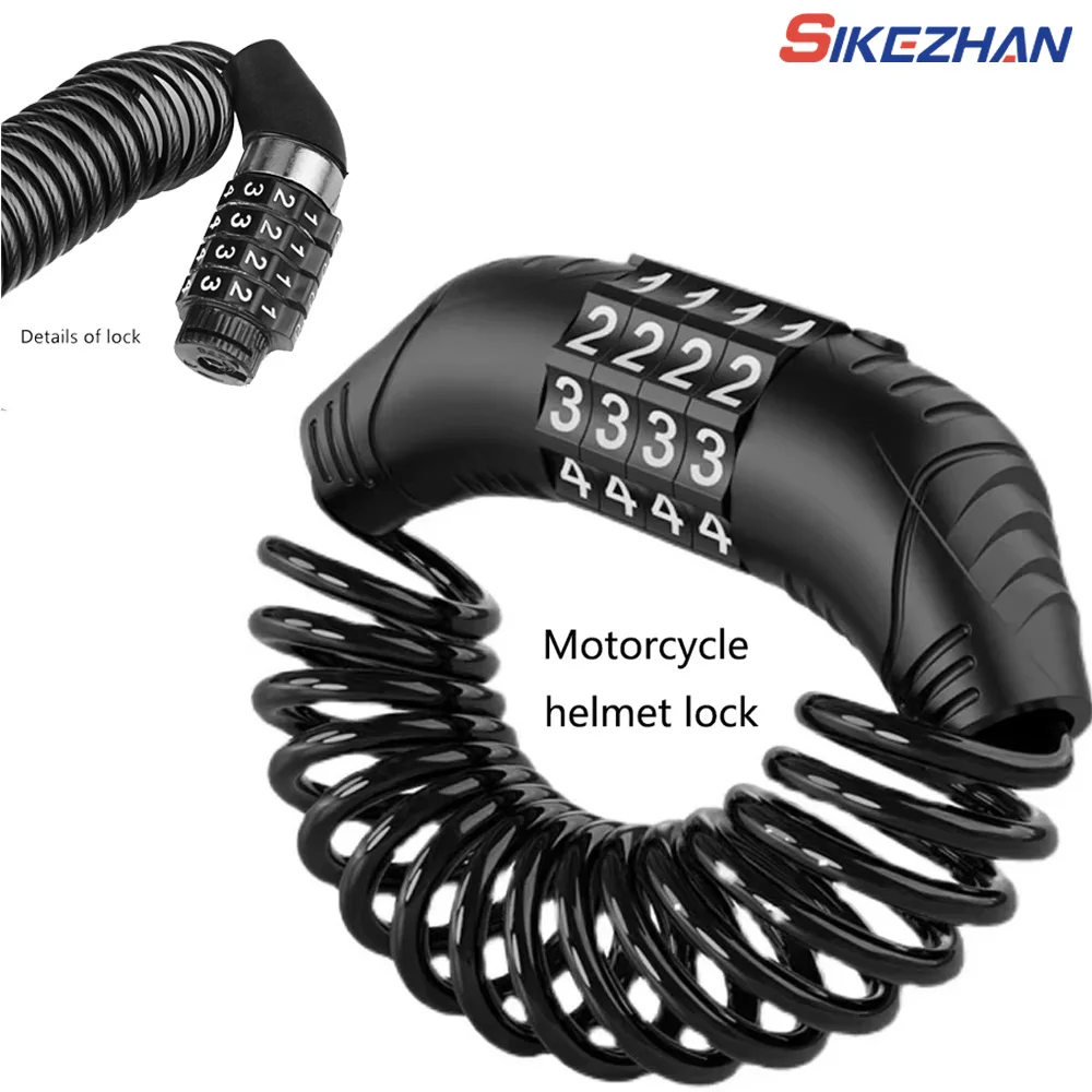 

Bicycle Lock Wire Rope Chain Lock Combination Lock Mountain Bike Motorcycle Anti-theft Password Bag Lock Helmet Lock