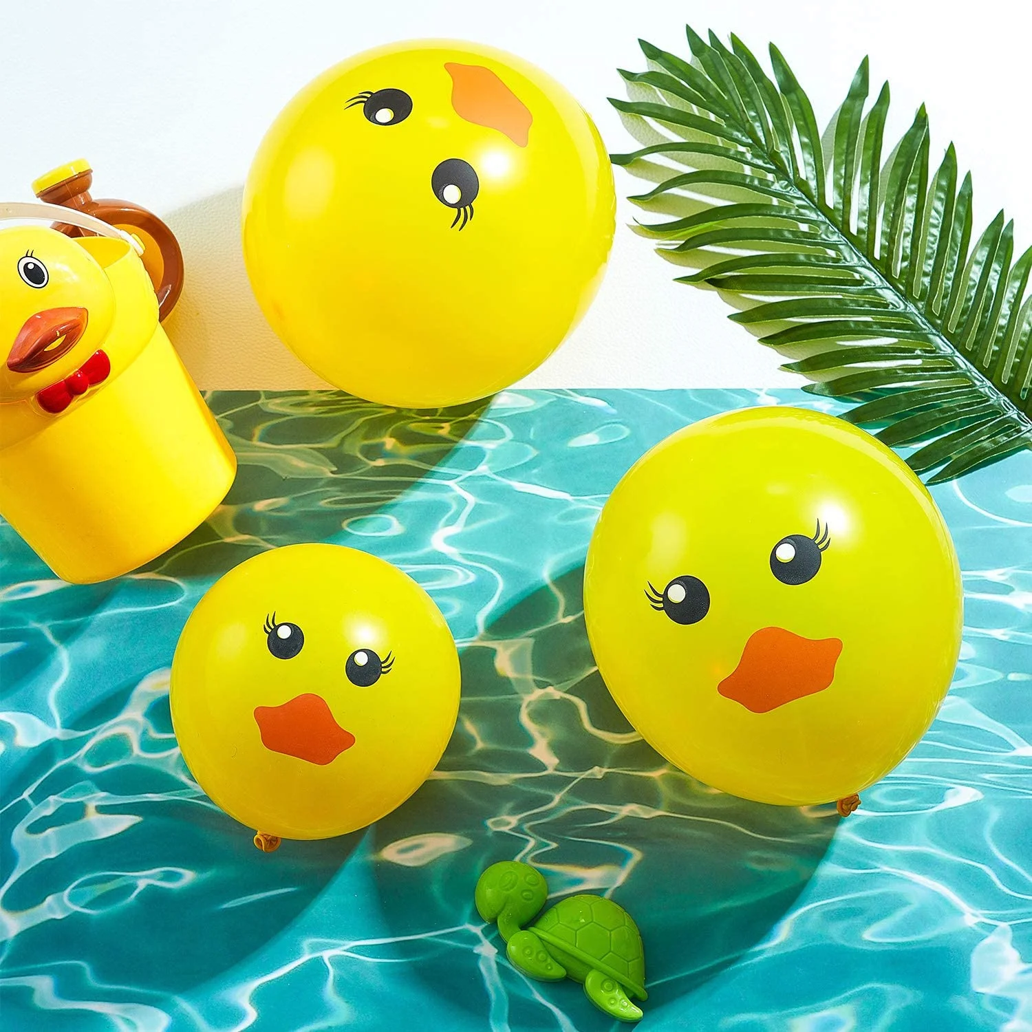 60 Pieces Yellow Duck Latex Balloons Cartoon Duck Printed Balloons for Wedding Birthday Party Baby Shower Decoration, 12 Inches