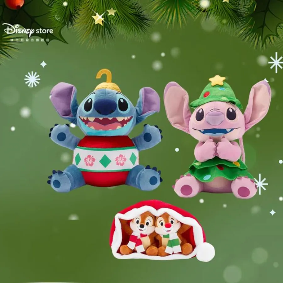 

Официальная забавная рождественская стежка Disney, плюшевая кукла с Микки и Минни, подарок на день рождения