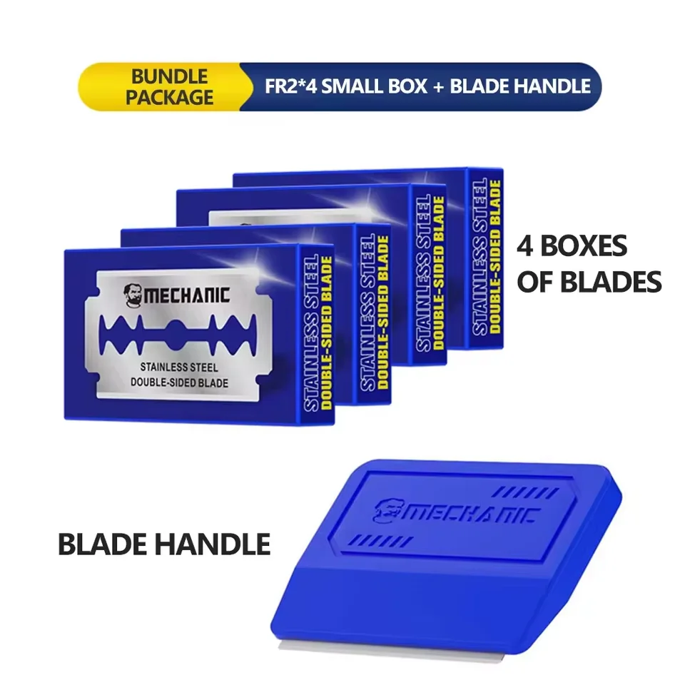 MECHANIC Mag-10 Magnetic Blade Holder With FR2 Stainless Steel Double Sided Blades For Phone Repair Screen Removal Tool Kit