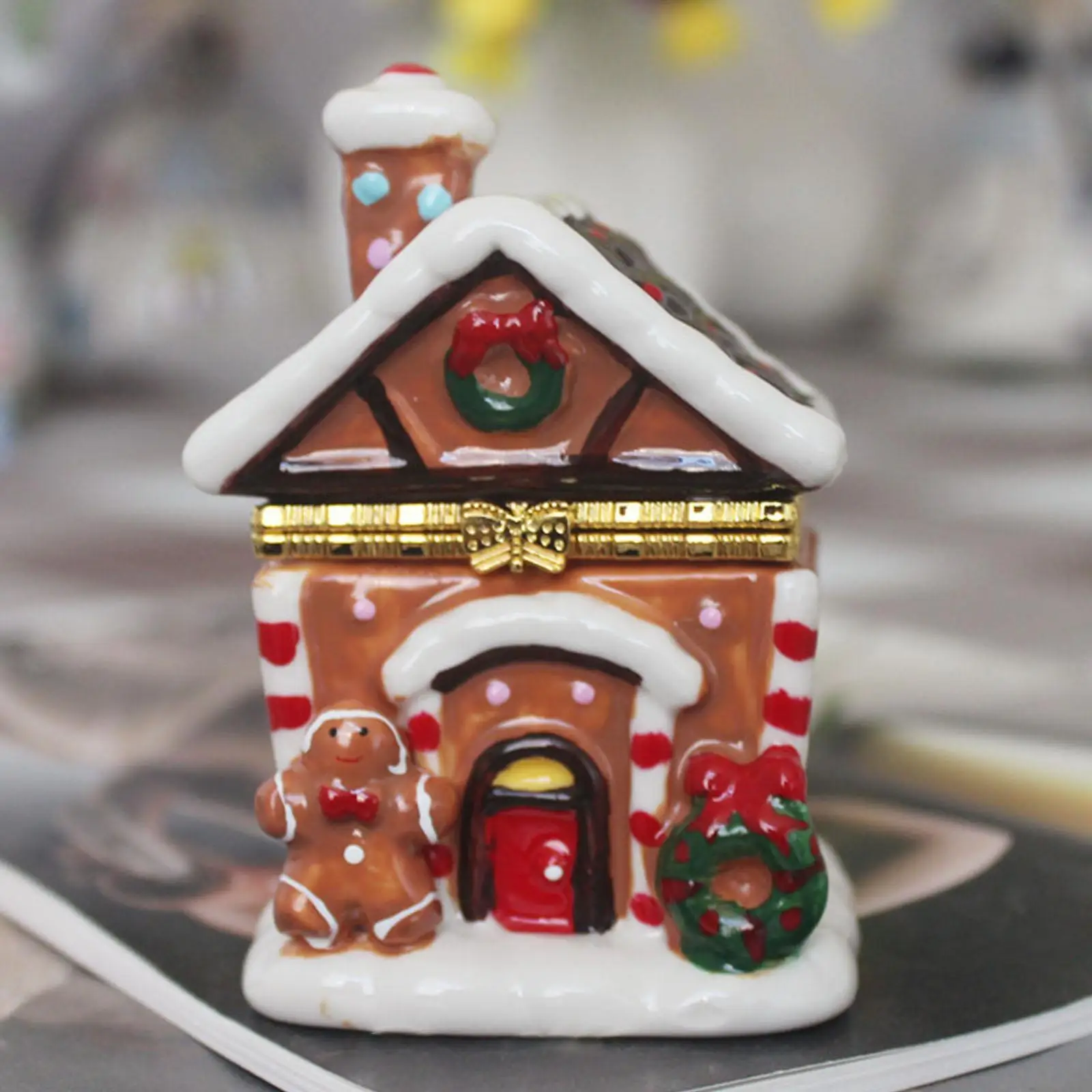 

Christmas Jewelry Trinket Box Hinged Jewelry Box Home Decor Jewelry Holder