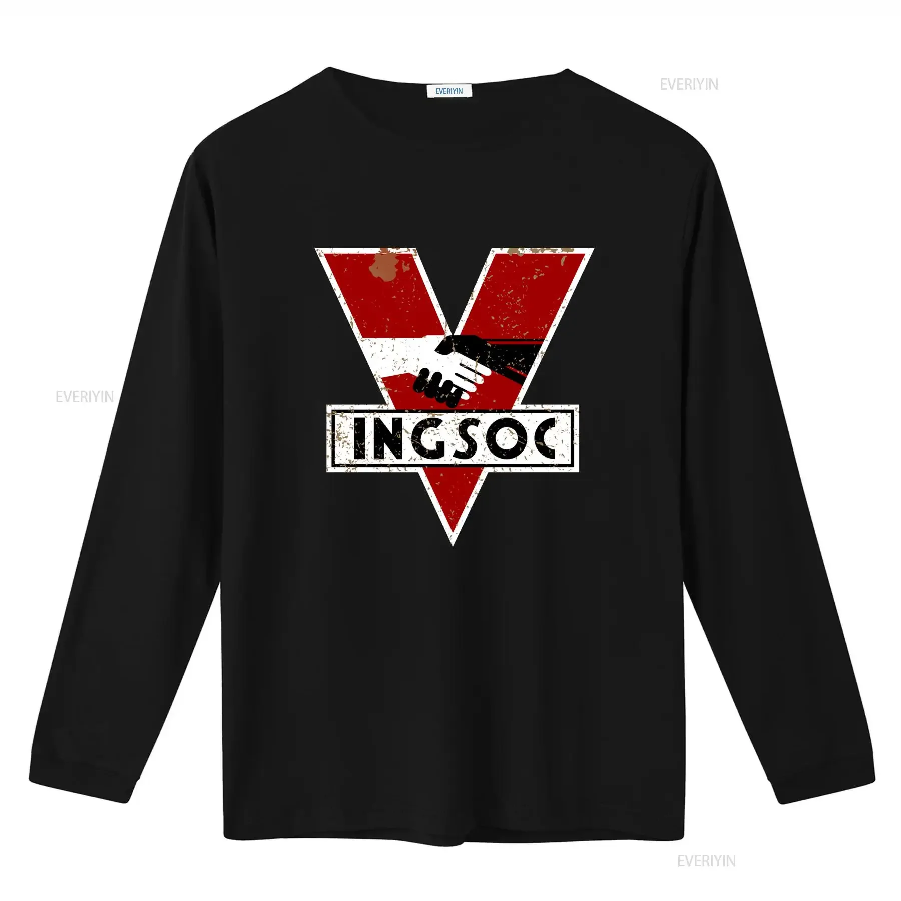 1984 Vintage INGSOC Logo T Shirt Big Oceania Brother Design by George Orwell vintage Washed fashion Soft Versatile