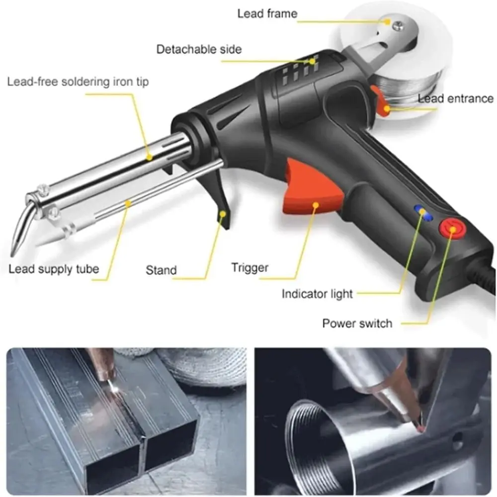 Nouveau Kit de fer à souder haute puissance 60W, contrôle Intelligent, outils de soudage manuels portables 480 ℃   Fabrication de métaux de machine à souder