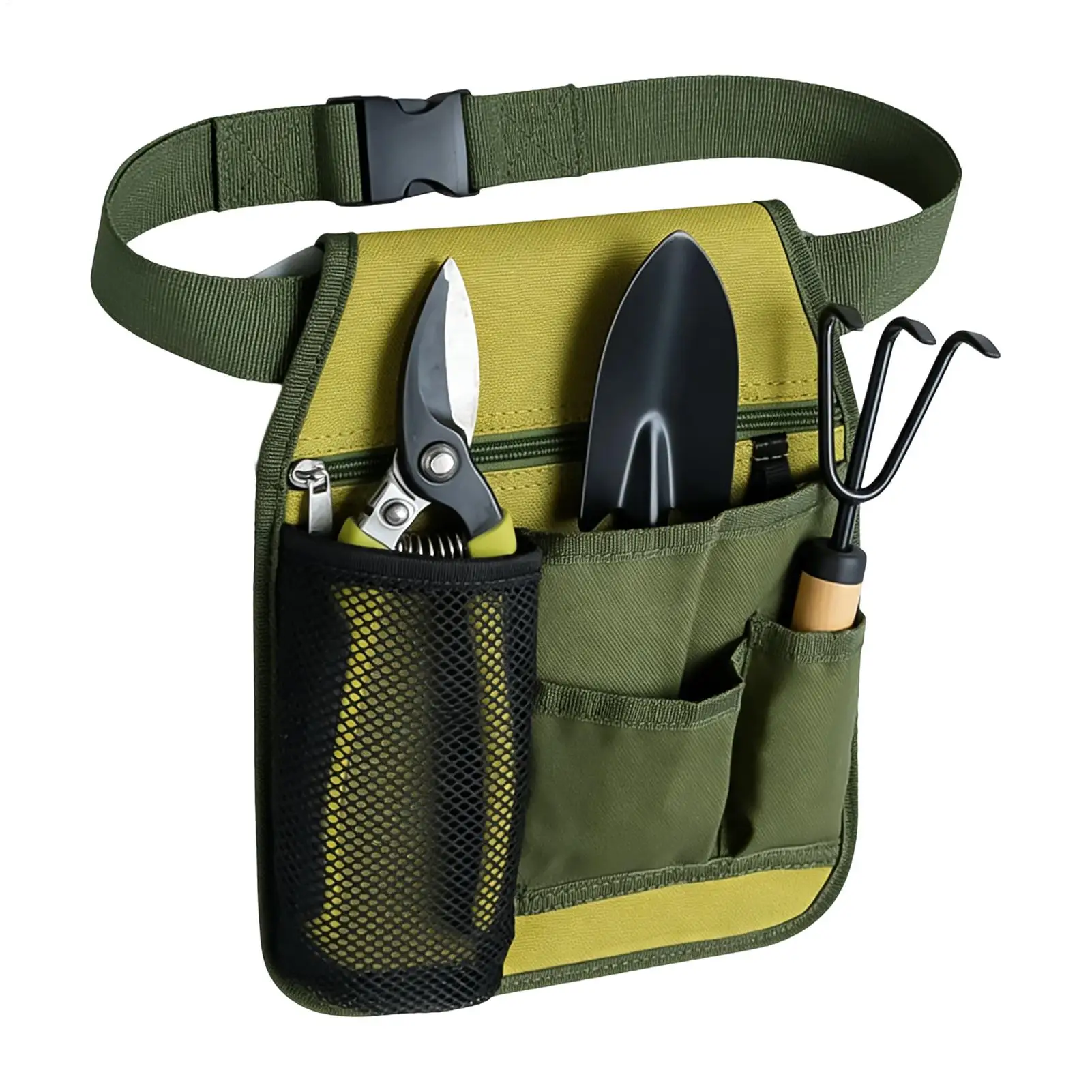 Gardening Belt Adjustable Unisex Multiple Pockets Organizer Small Tool Belt for Planting Harvesting Pruning Floral Design
