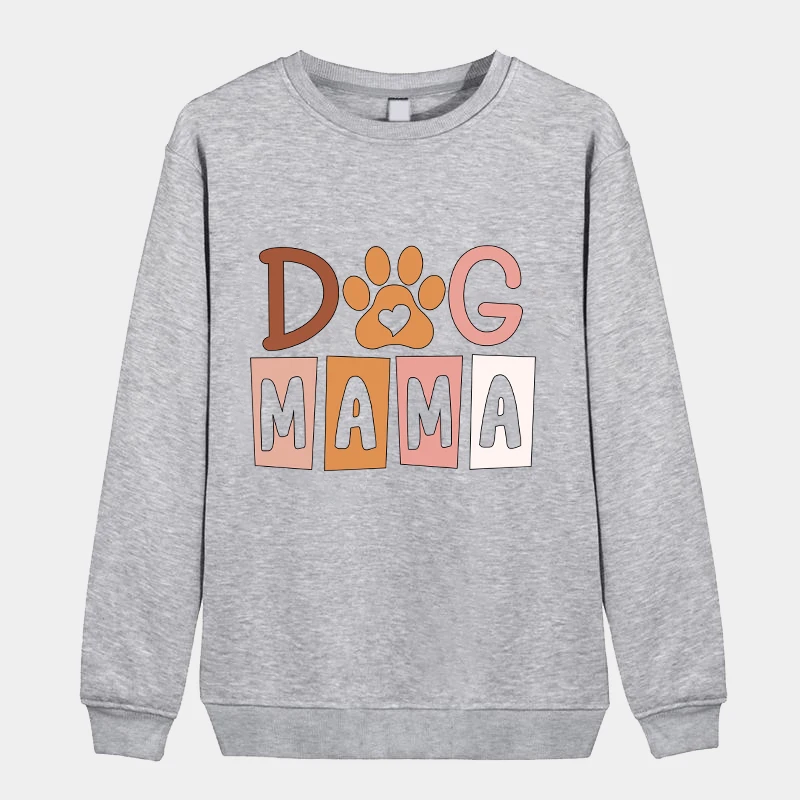 Dog Mama Sweatshirt Women Harajuku Pullover Streetwear Hip Hop Basic Female Winter Hoodies Aesthetic Woman Clothes