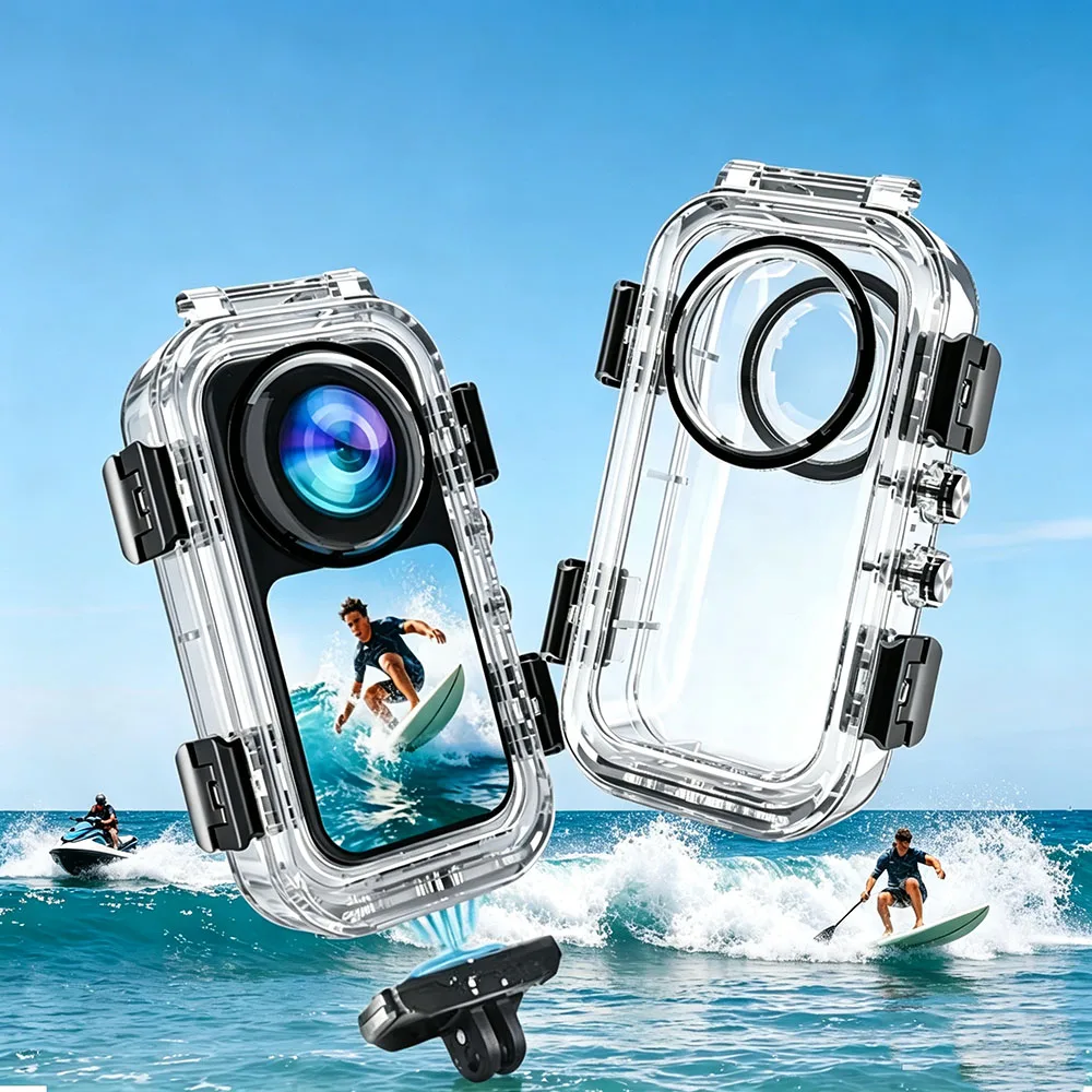For Insta360 X6 Action Camera 60M Waterproof Diving Housing Equipped With Quick Release Interface Underwater Protective Shell