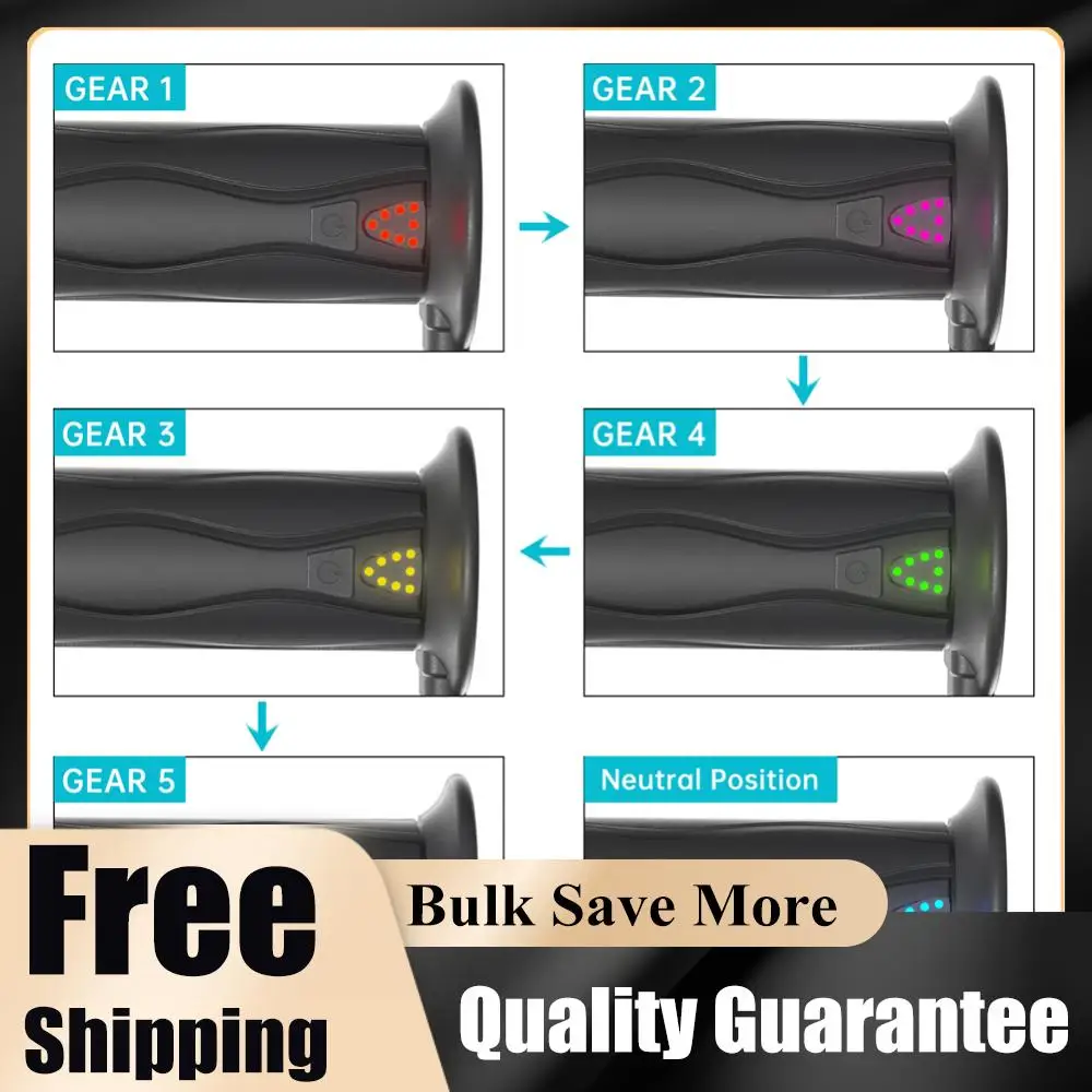 

DC 12V Motorcycle Hand Heated Grips 5-Gear Electric Heating Handle Silicone Electric Hot Heated Grip Motorcycle Parts for Winter