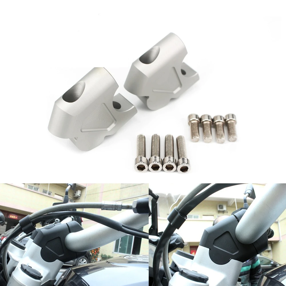 

For BMW R1200GS R1250GS S1000XR R1250RT R1200R CNC Aluminum Motorcycle Handlebar Riser Heightening Clamp Motorcycle Accessories