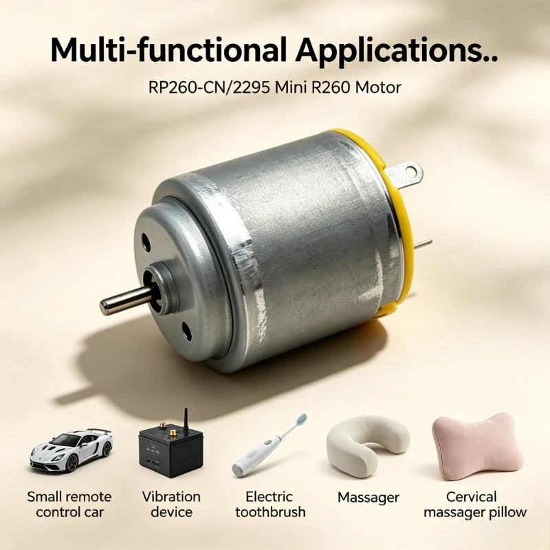 DC 3.7-7.4V R260-CN High-Speed Motor | 24mm Carbon Brush 17000RPM for 1/24 RC Cars, Drift Models & DIY Racing Upgrade
