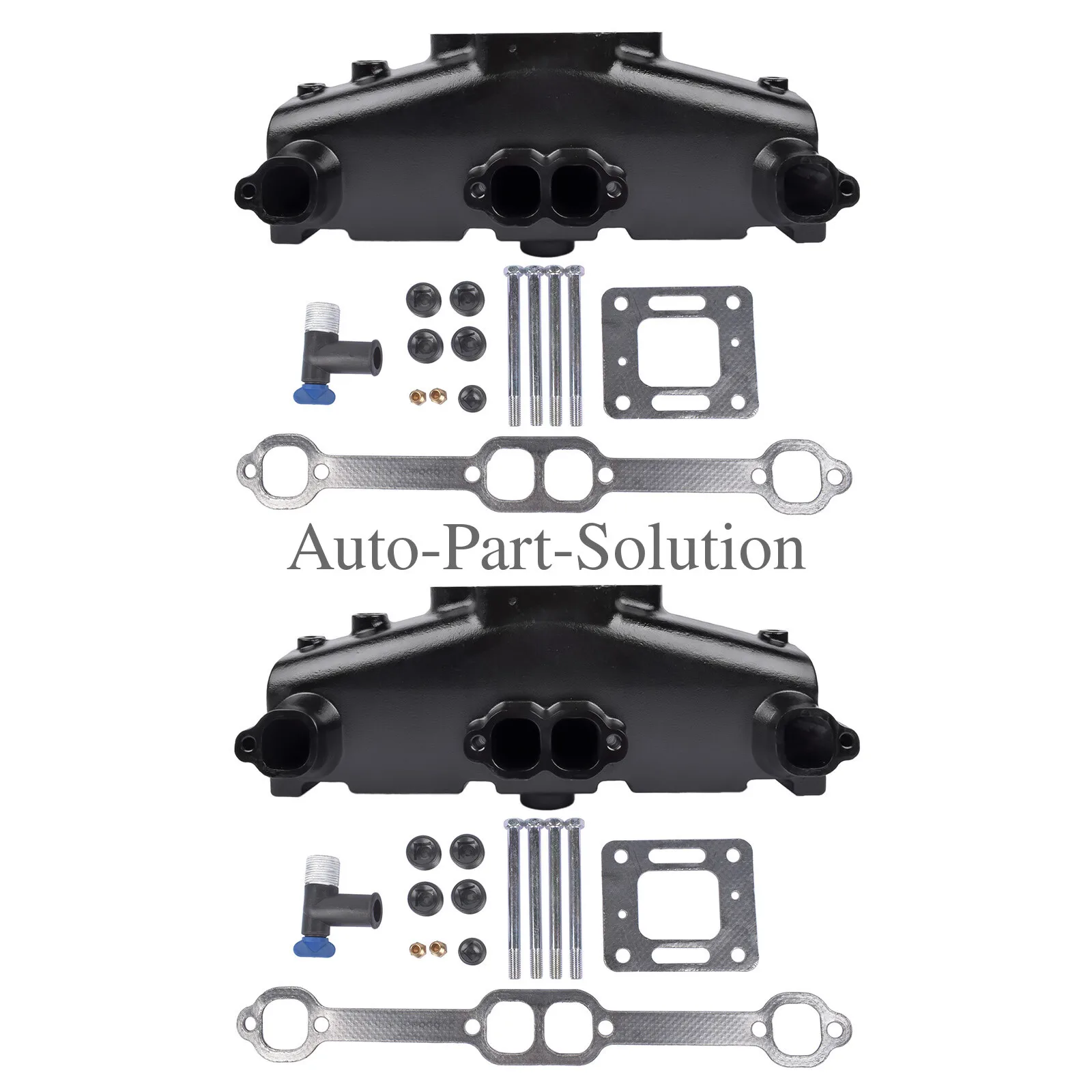 AP03 2*Exhaust Manifold for Mercruiser Gm Chevy Marine 5.0L 5.7L V8 305 350 1983-2002