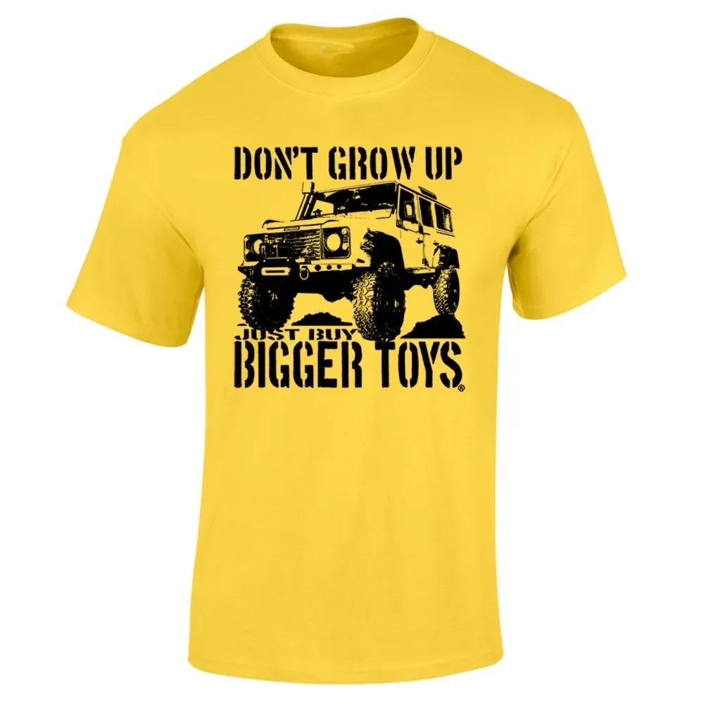 Men T-shirt Funny 4X4 Off Road Mudding Men\'s Cotton O Neck TShirt Don\'t Grow Up Just Buy Bigger Toys clothing harajuku summer