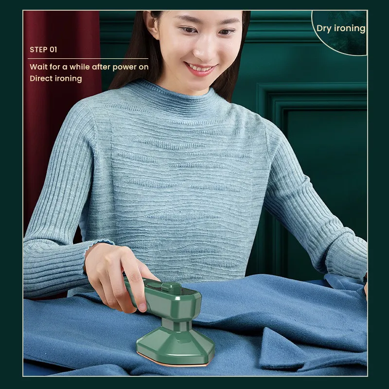 باخرة حديد كهربائية صغيرة محمولة باليد آلة ضغط حراري صغيرة محمولة صغيرة جافة مكوّاة رطبة للأعمال المنزلية والسفر