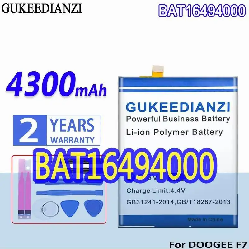 

BAT16494000 Fast Charging Mobile Phone Battery 4300Mah Environmentally Friendly For Doogee F7