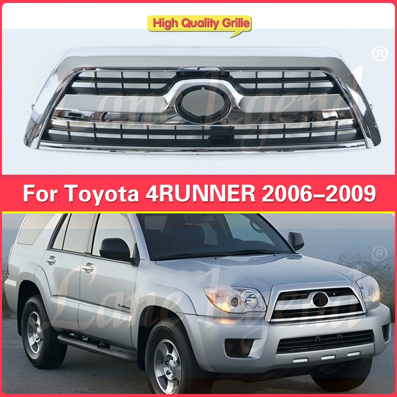 

Car Grille Fit For Toyota 4RUNNER 2006-2009 Front Grille Modified Auto Grille ABS Racing Grills Front Bumper Grilles Mesh Cover