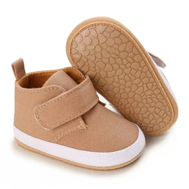 Meckior Four Seasons Hundred Baby Canvas Shoes Newborn First Day Shoes Rubber Bottom Anti-slip Baby Boys Girls Sneakers