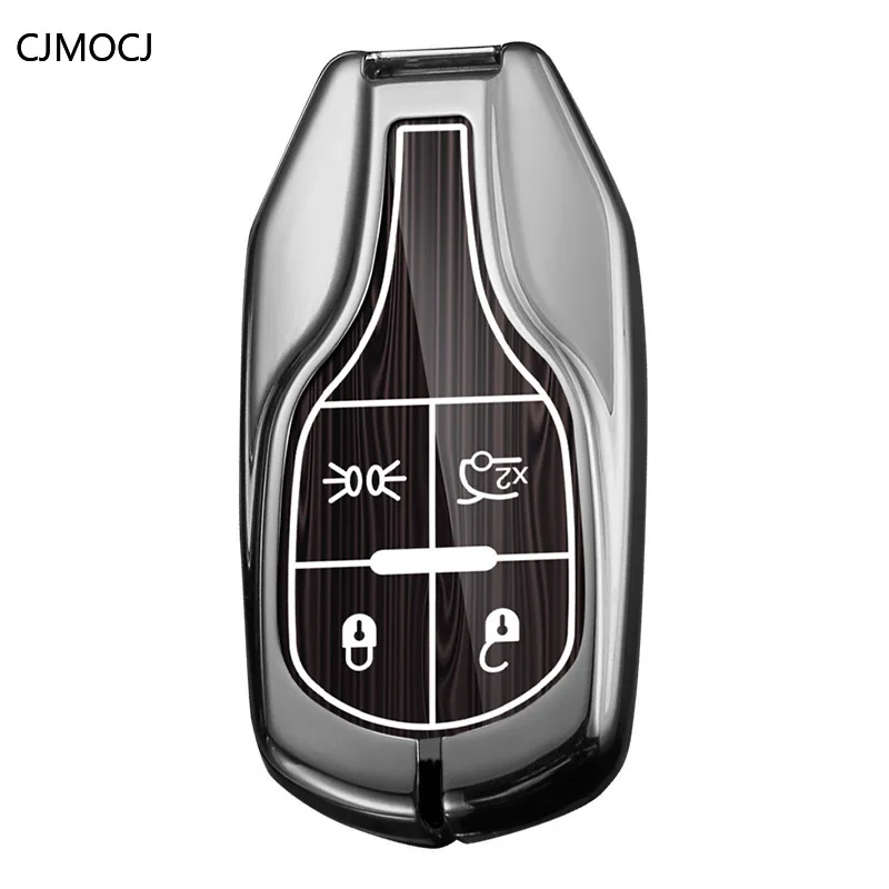 

Premium Zinc Alloy Key Cover for Maserati Levante/Quattroporte/Ghibli - Protective Key Case Keybag Keychain