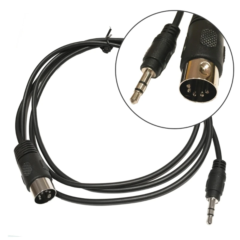 5-Pin DIN-Male Cable 3.5mm ذكر إلى MIDI Din 5 Pin MIDI ذكر أنثى كابل