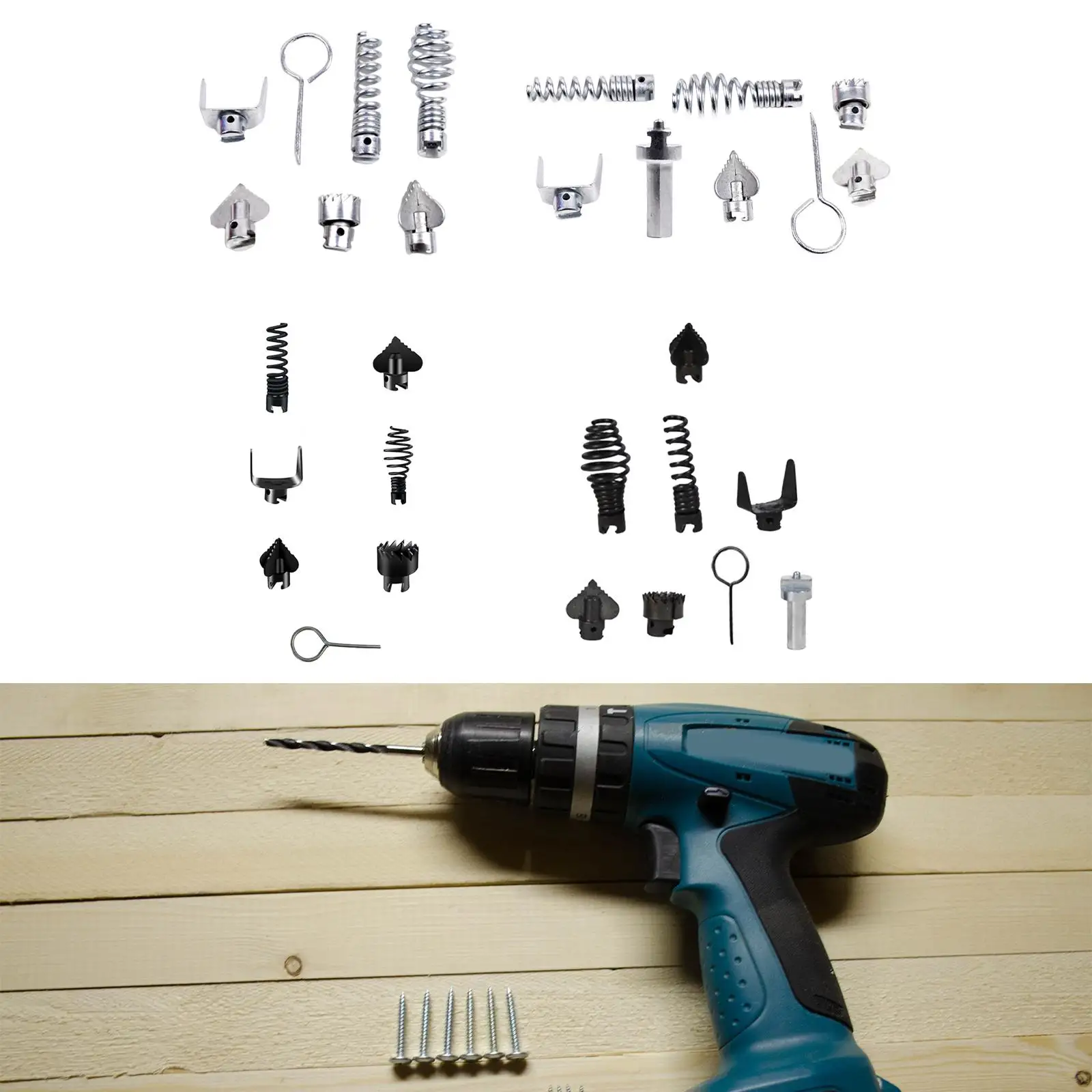 

Набор режущих насадок для прочистки канализации, инструмент для прочистки унитазов, труб и дренажных систем, для машин для прочистки трубопроводов, для душевых в отелях