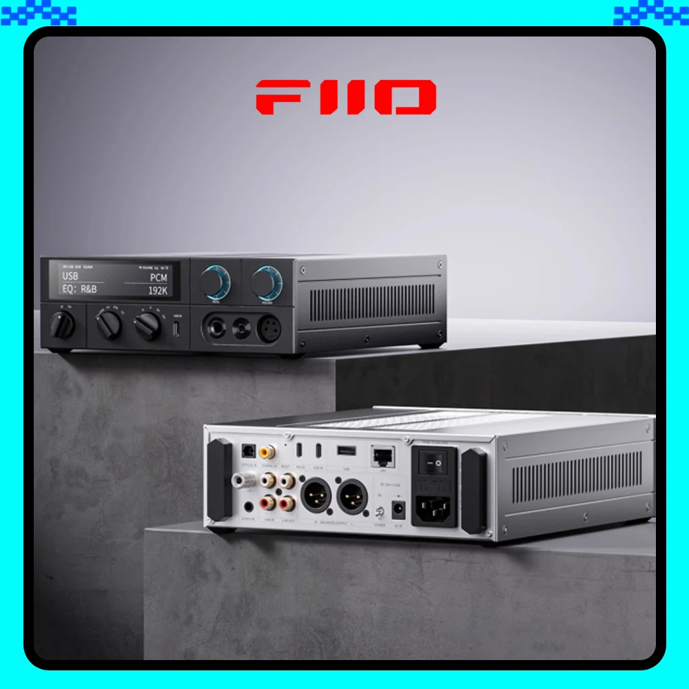 FiiO K15 سطح المكتب HiFi DAC مضخم ضوت سماعات الأذن AK4493S * 2، XMOS XU316 PCM768k هرتز DSD512 13 USB/بصري/محوري/RCA مدخلات Wifi BT