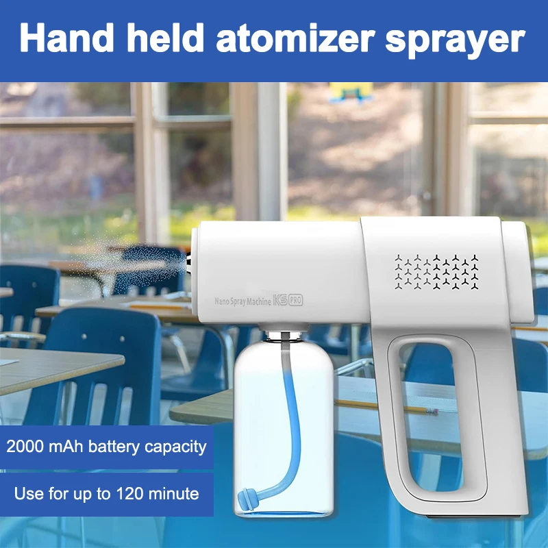 K5 Pro handheld electric spray, rechargeable multi-purpose lawn garden irrigation, nano blue light household cleaning sprinkler.