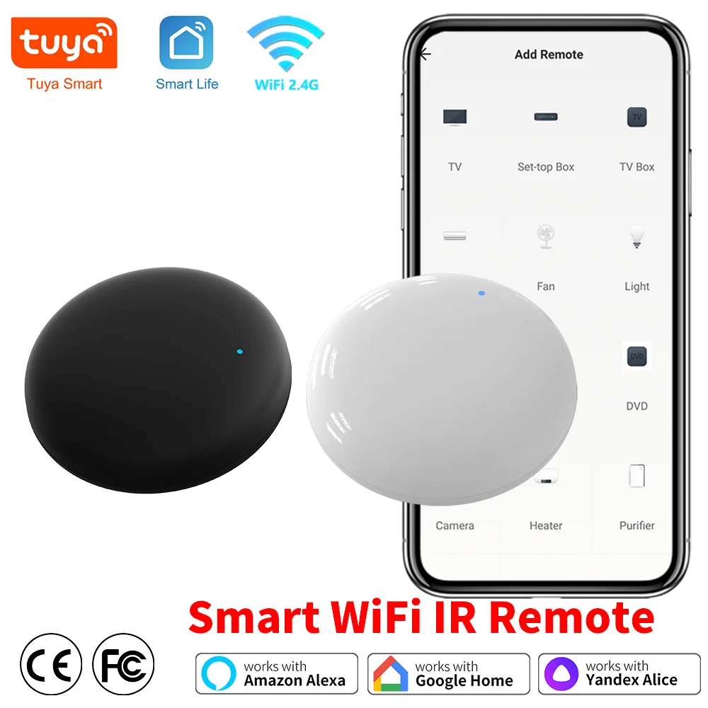 Tuya WiFi Smart IR Remote Control Smart Life APP Replace TV DVD AUD AC Remote Works with Alexa Google Home