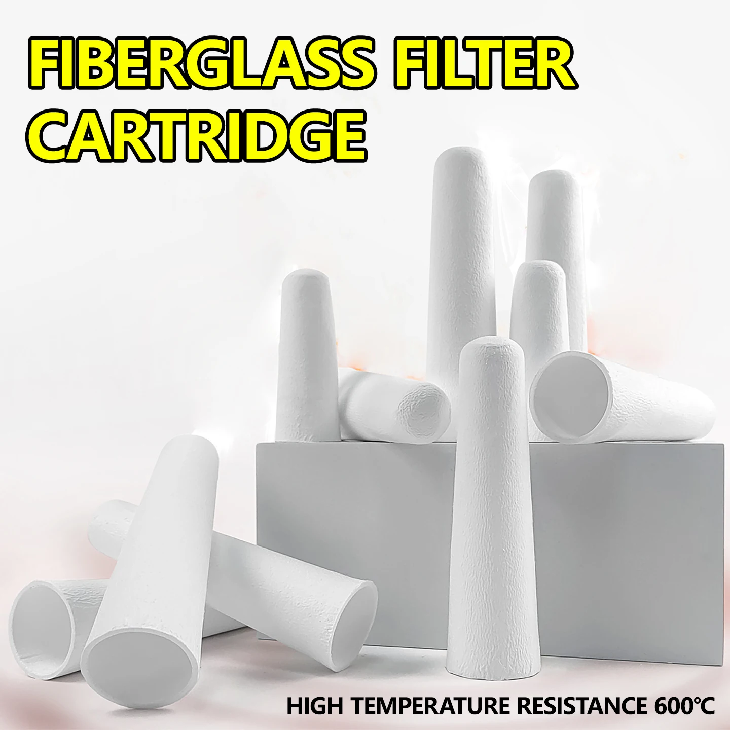 

Ultrafine glass fiber filter cartridge smoke smoke sampling particulate filter cartridge 32*120mm 25*90mm 28*70mm