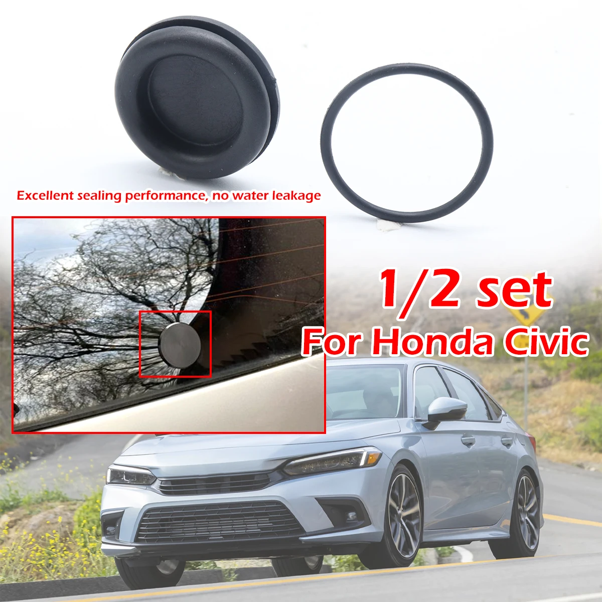 

1/2kit For Honda Civic BMW 1 Series Seat Leon MK1 MK2 MK3 Car Rear Windscreen Wiper Delete Cap Bung Grommet Removal Plug COVER