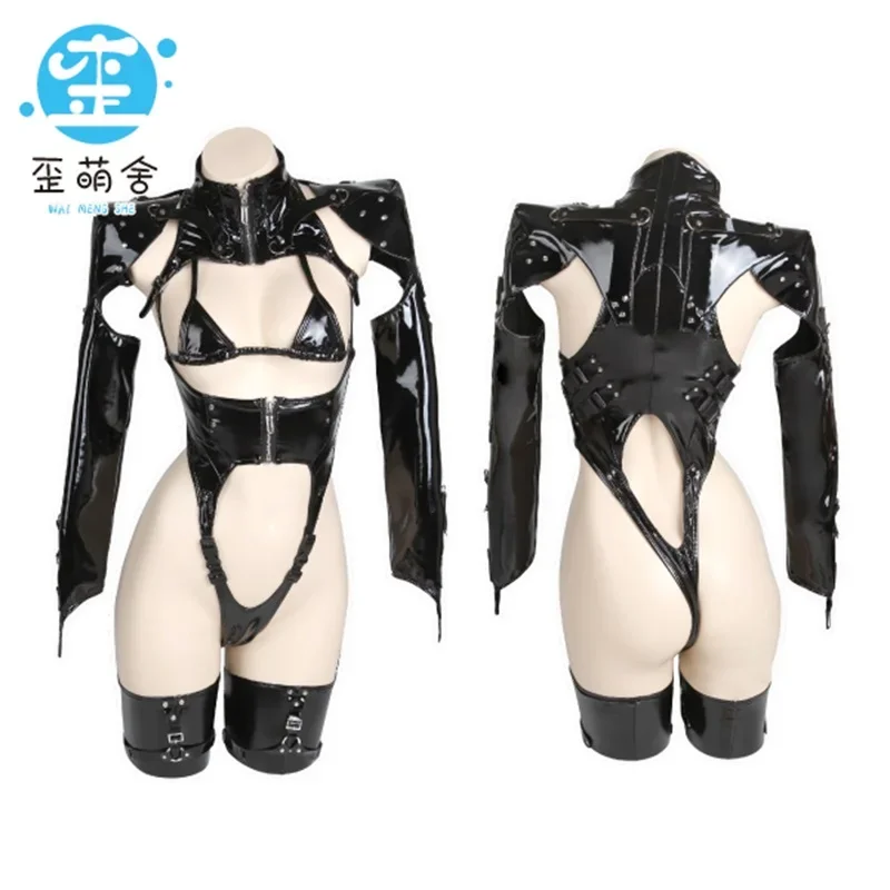 

YoRHa 2B Cosplay Black Battle Suit Cos Anime NieR Cosplay Costume Leather Set Hot Sexy Lingerie Black Hot Women Dress