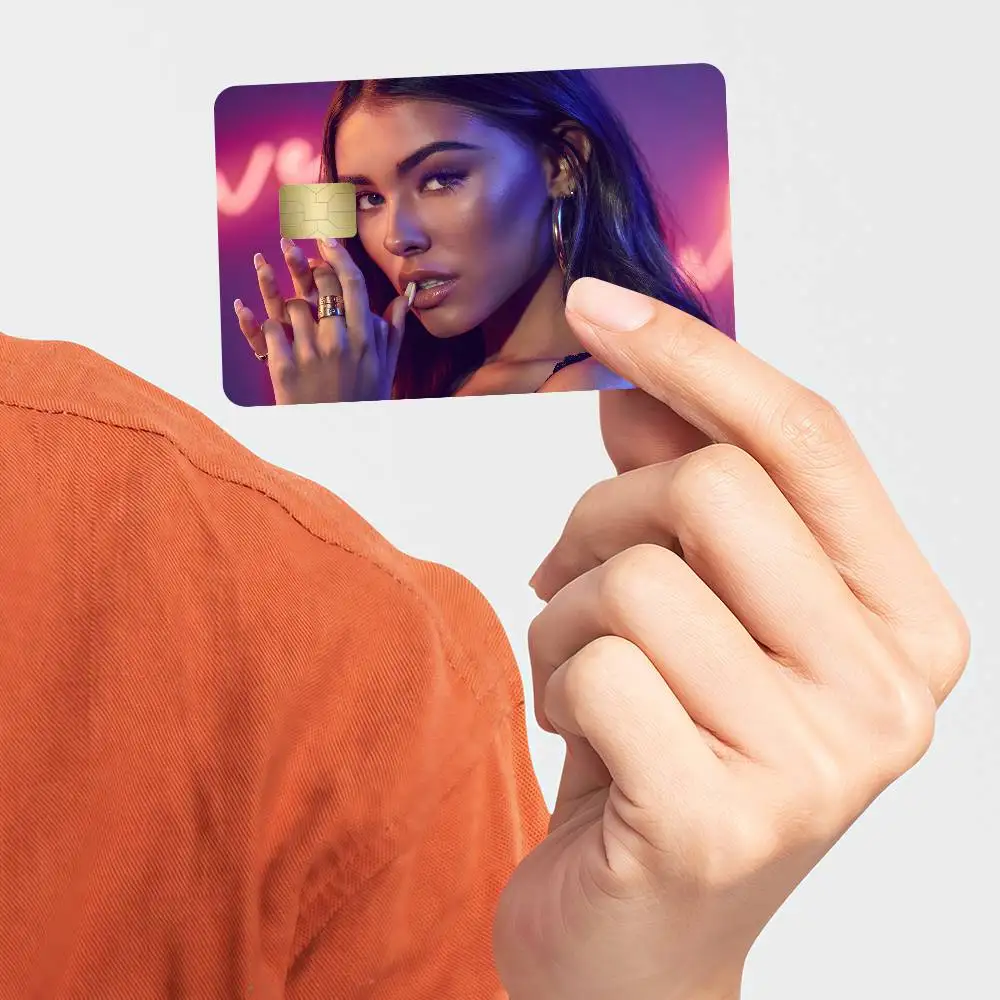 بطاقات الائتمان Singer M-Madison Beer Bank، ملصقات تمرير الحافلة، ديكور رائع مقاوم للماء، بطاقة 4 قطع #2