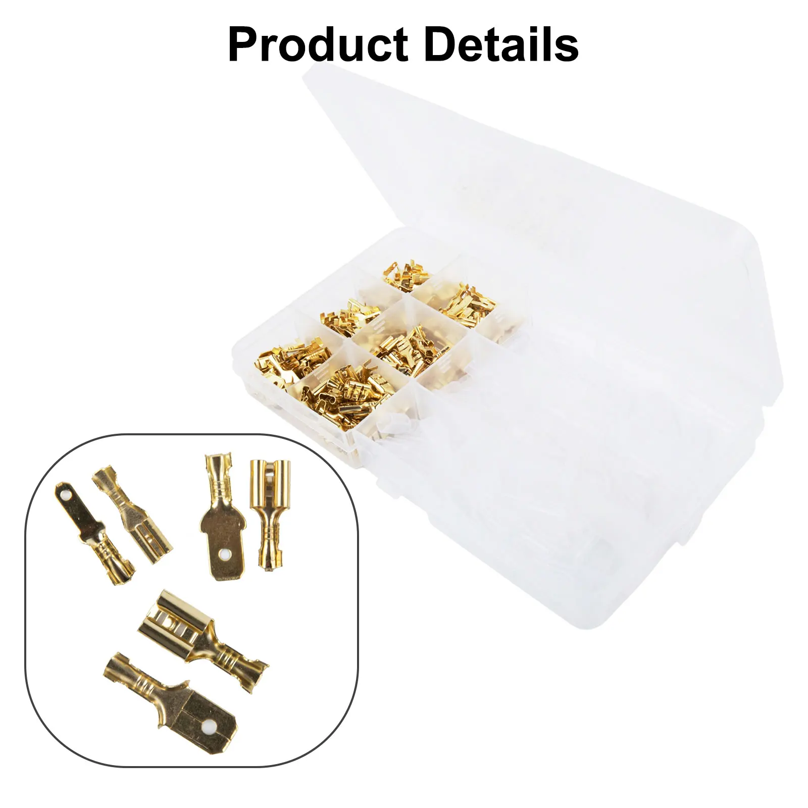 270 Pieces Connector Assortment Wiring Connection Supplies Electrical Crimp Kit 2.8mm Wire Connectors For Home Electrical Work