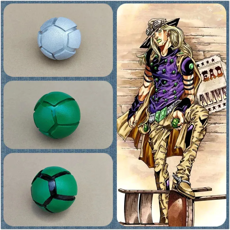 AIAI 2025Anime Jojo Bizarre Adventure Run Gyro Zeppeli Iron Steel Ball Ruimones Cosplay Acrylic EVA Props Game Accessories