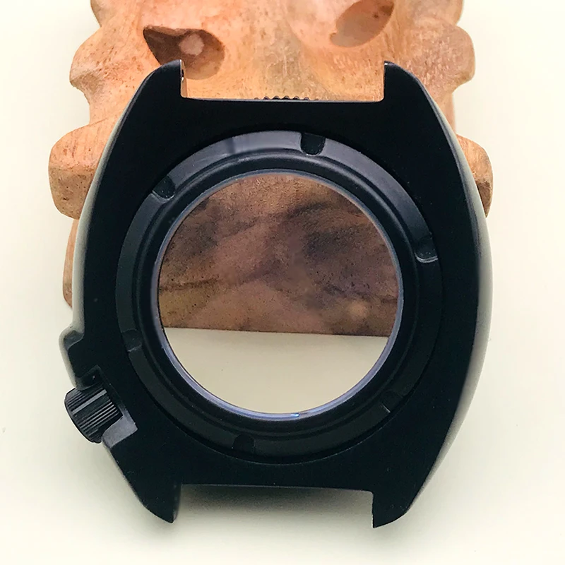 Black Seiko SKX 6105 6309 Turtle nh35 Watch Cases Fit NH35 NH36 4R35 4R36 Automatic Movement with Gold bezle watch cases