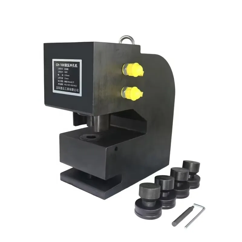 

100 Ton Hydraulic Punching Tool CH-100 Busbar Pressing Machine Large Size 22MM Collocation Electric Pump Hole-Punching Machine
