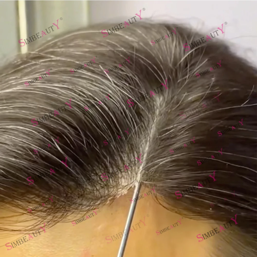 

Натуральный парик Hairline 1B20, серый, черный, коричневый мужской парик из микрокожи, супер прочный тонкий парик из искусственной кожи, парик, капиллярный протез