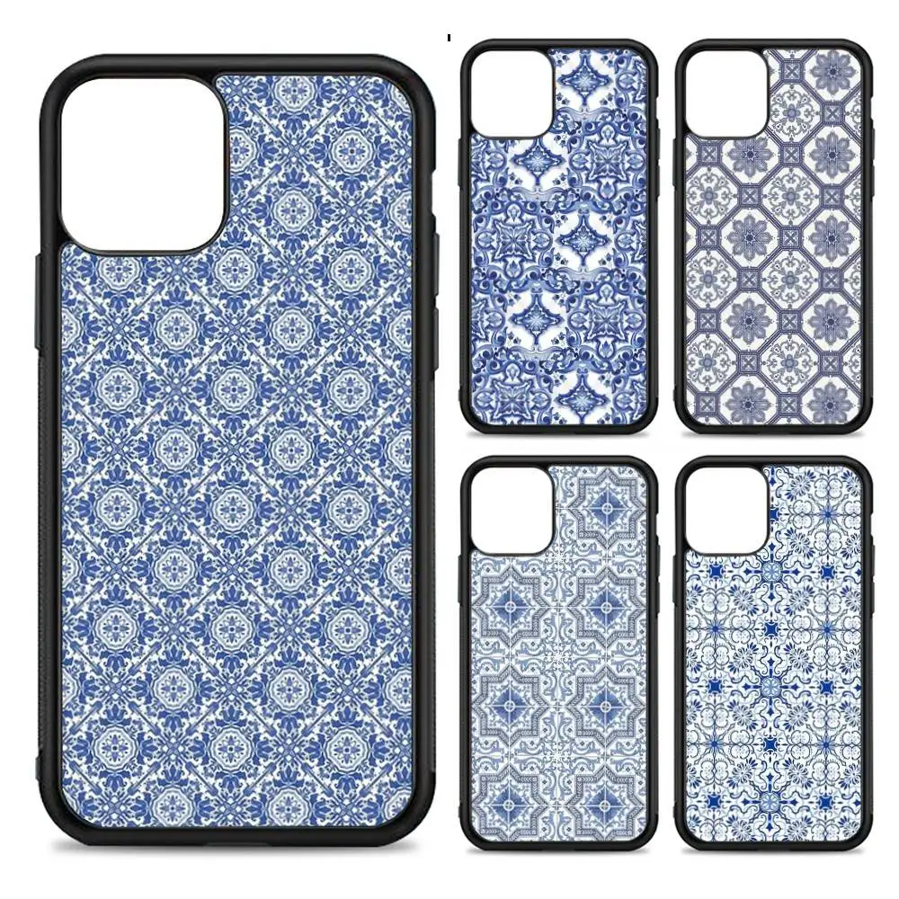 

Ceramic Glazed Tile Phone Case For Iphone 11 12 13 14 15 Pro Max 17 16 Plus Hard PC+TPU Back Cover