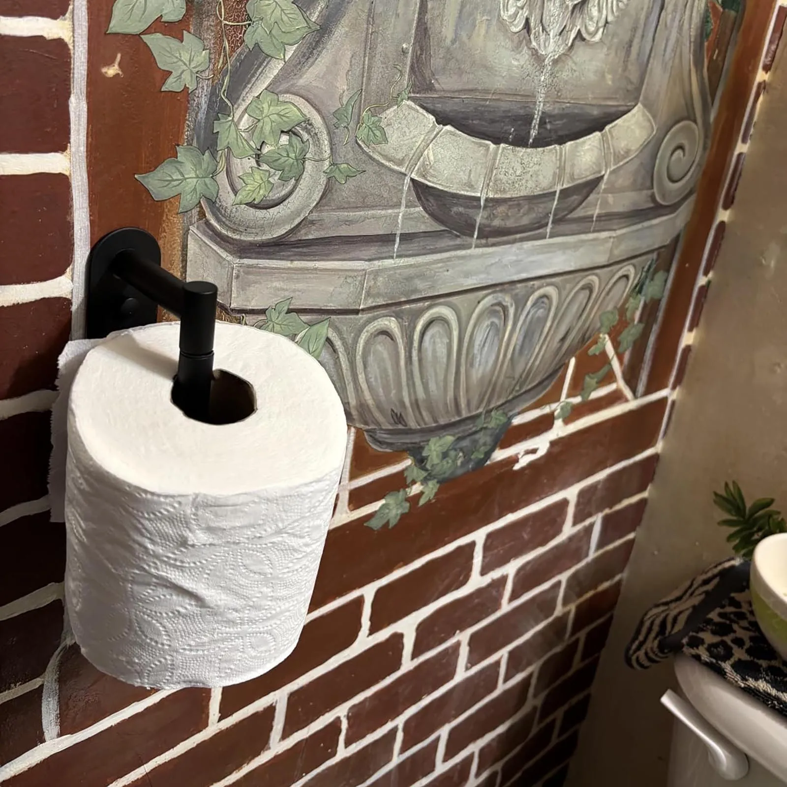 

Stainless Steel Toilet Paper Holder Double Post Pivot To Prevent Paper Rolls From Slipping for Paper Rolls Diameter 5.67 Inches