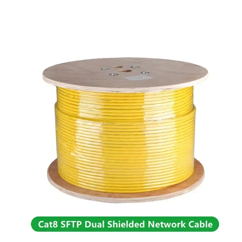 Kabel Ethernet kabel sieciowy Cat8 RJ45 CAT 8 40G 2000MHz S/FTP instalacja z podwójną osłoną 22AWG 24AWG kabel sieciowy Lan