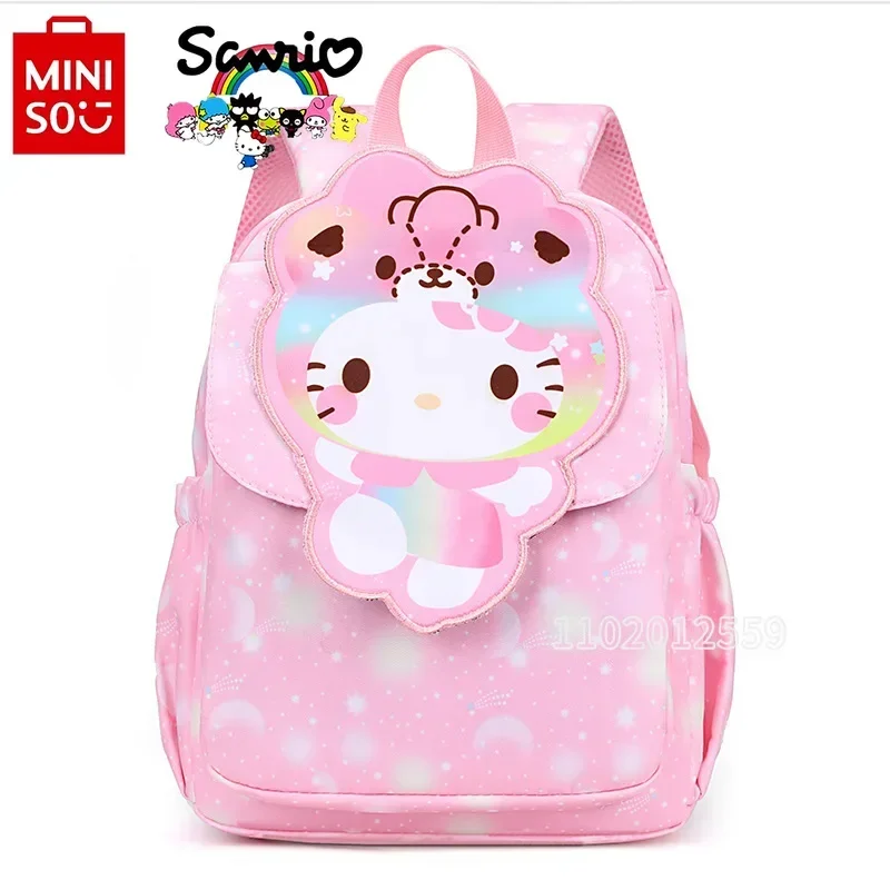 

Miniso Hello Kitty New Girls' Backpack Luxury Brand Fashion Girls' Backpack 3D Cartoon Cute Kindergarten Backpack High Quality